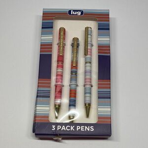 New in box set of 3 Lug Love Stripe pens